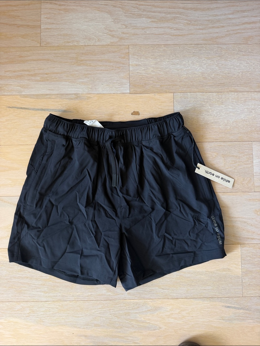 While on Earth Men's Black Shorts - pathway short 5”